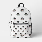 Backpack with a very cute penguin design プリントバックパック (正面)
