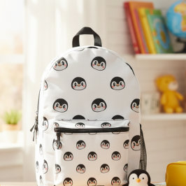 Backpack with a very cute penguin design プリントバックパック