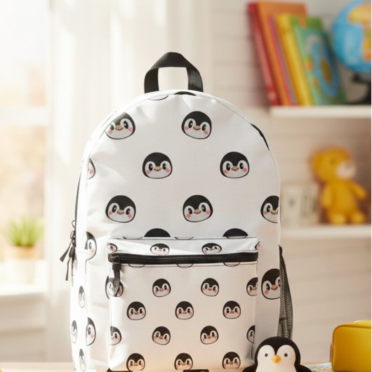Backpack with a very cute penguin design プリントバックパック
