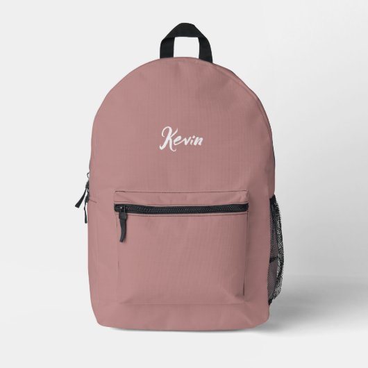 backpack with initials of the name, school bag プリントバックパック (正面)