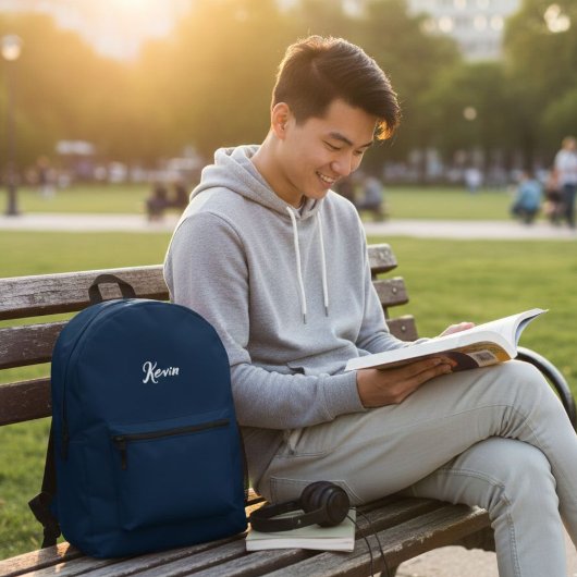 Backpack with initials of the name, school bag プリントバックパック