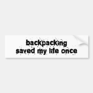 Backpackingは私の生命を一度救いました バンパーステッカー