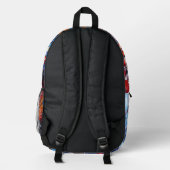 backpacks kids watercolor back to school modern プリントバックパック (裏面)