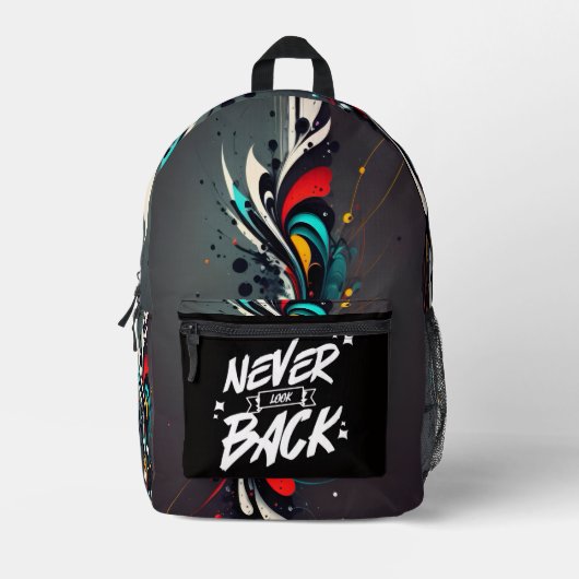 backpacks kids watercolor back to school modern プリントバックパック (正面)