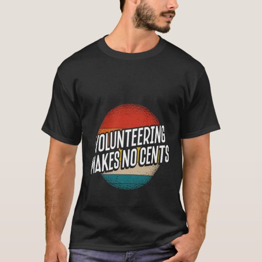 BackprintボランティアがNo Cセント Tシャツ (正面)