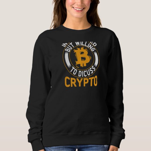 Backprint内向きだがCryptoを批判する意志 スウェットシャツ (正面)