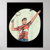 Backprint Badminton And Shuttle  ポスター (正面)