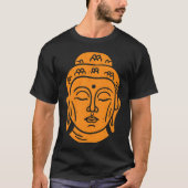 Backprint Buddha Head Buddhist Wisdom Tシャツ (正面)