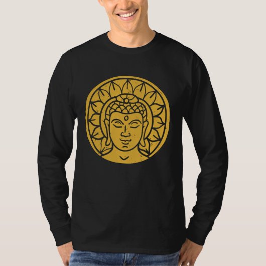 Backprint Buddha Head Spiritual Chi Tシャツ (正面)