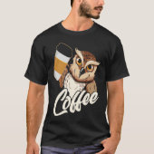 Backprint Coffee Owl Tシャツ (正面)