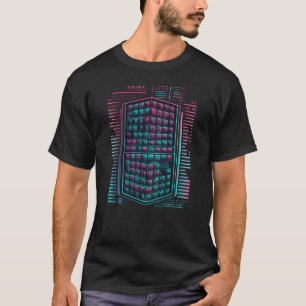 Backprint Futurism Vaporwave Music DJタブSynthwa Tシャツ