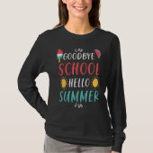 Backprint Goodbye school hello summer Tシャツ (正面)