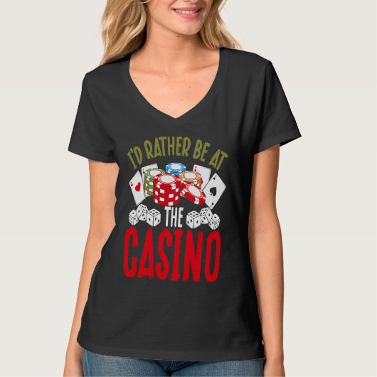Backprint I'd Rather Be At The Casino Tシャツ (正面)