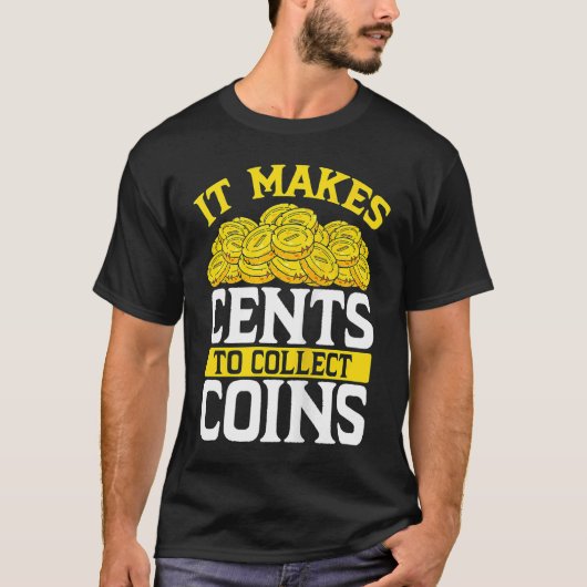Backprint It Makes Cents To Collect Coins Tank Top Tシャツ (正面)