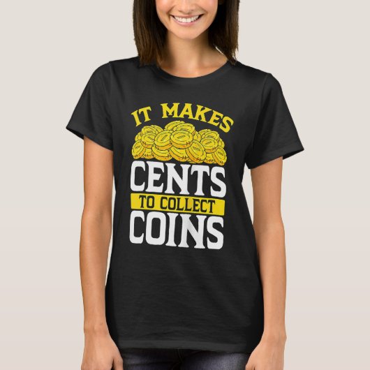Backprint It Makes Cents To Collect Coins Tank Top Tシャツ (正面)