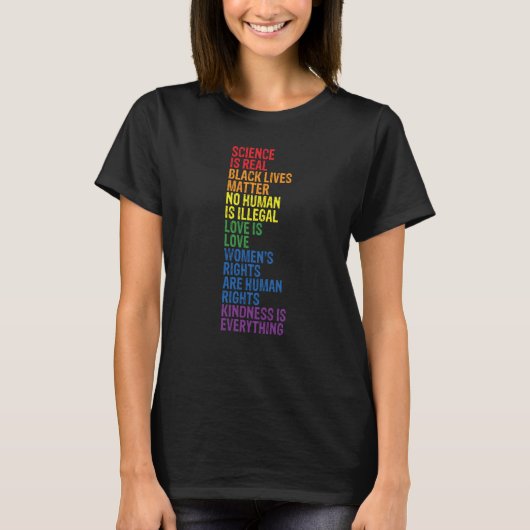 Backprint Kindness is everything LGBTQ+ Pride 2 Tシャツ (正面)