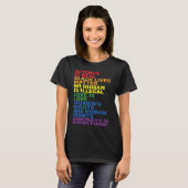 Backprint Kindness is everything LGBTQ+ Pride Tシャツ (正面フル)