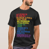 Backprint Kindness is everything LGBTQ+ Pride Tシャツ (正面)