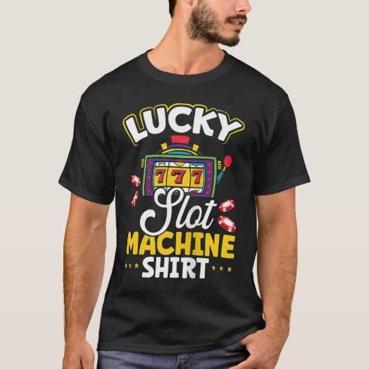 Backprint Lucky Slot Machine Tank Top Tシャツ (正面)