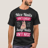 Backprint Nice爪、 ネイルaint格安爪、 ネイルaint n Tシャツ (正面)