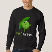 Backprint Peas be mine pea and pea pod スウェットシャツ (正面)
