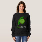 Backprint Peas be mine pea and pea pod スウェットシャツ (正面フル)