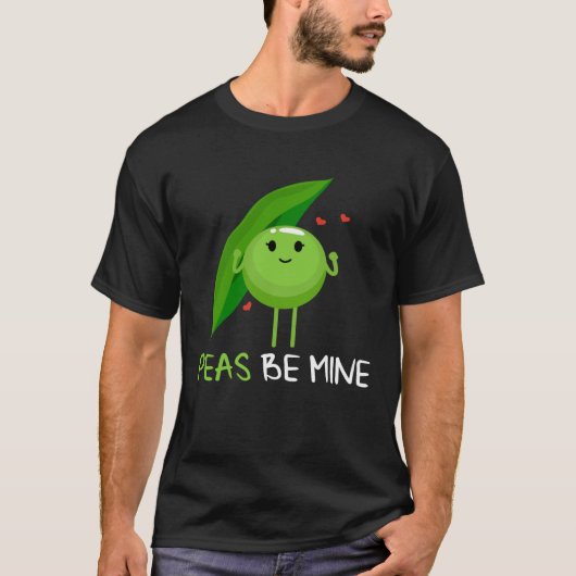 Backprint Peas be mine pea and pea pod pullover Ho Tシャツ (正面)