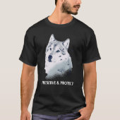Backprint Preserve and Protect wolves and wolf pac Tシャツ (正面)
