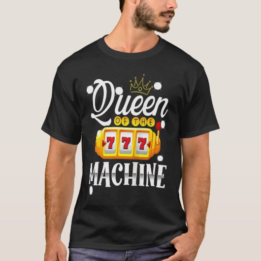 Backprint Queen Of The Machine Slot Machine Tank T Tシャツ (正面)