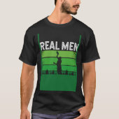 Backprint Real Men Chase Plastic Ultimate Frisbee Tシャツ (正面)