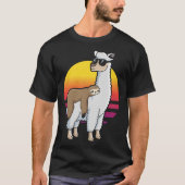 Backprint Sloth on Llama Tシャツ (正面)