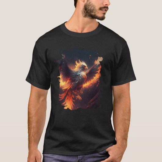 Backprint The majestic rise of the epic phoenix  1 Tシャツ (正面)