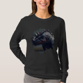 Backprint The mystical dinosaur an epic fantasy ad Tシャツ (正面)