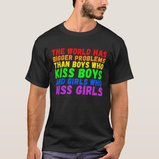 Backprint The world has bigger problems than LGBTQ Tシャツ (正面)
