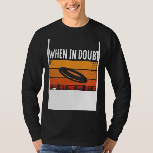 Backprint When In Doubt Layout Ultimate Frisbee Tシャツ (正面)