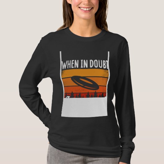 Backprint When In Doubt Layout Ultimate Frisbee Tシャツ (正面)