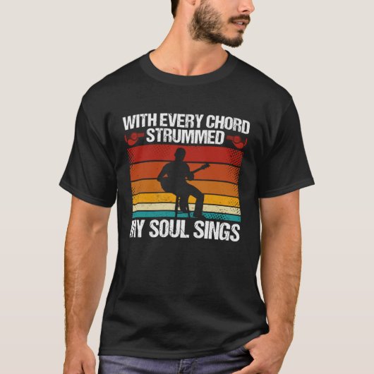 Backprint With Every Chord Strummed  My Soul Sings Tシャツ (正面)