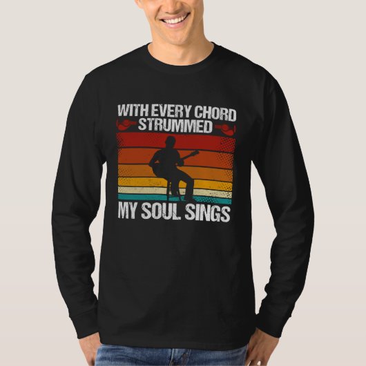 Backprint With Every Chord Strummed  My Soul Sings Tシャツ (正面)