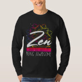 Backprint Zen And The Of Being Awesome Buddhist Tシャツ (正面)
