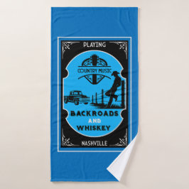 Backroad American Country Music バスタオル