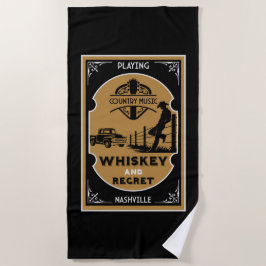 Backroad American Country Music ビーチタオル