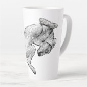 Backside Bliss – Lounging Dog Art Mug カフェラテマグ (右アングル)