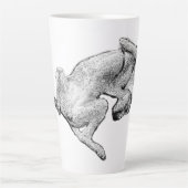 Backside Bliss – Lounging Dog Art Mug カフェラテマグ (正面)