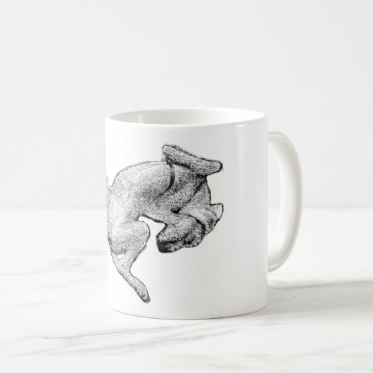 Backside Bliss – Lounging Dog Art Mug コーヒーマグカップ (正面右)