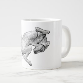 Backside Bliss – Lounging Dog Art Mug ジャンボコーヒーマグカップ