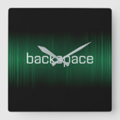 backspace.fm壁掛け時計(スクエア) スクエア壁時計 (正面)