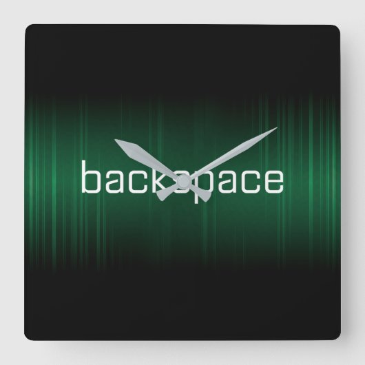 backspace.fm壁掛け時計(スクエア) スクエア壁時計 (正面)
