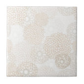 Backsplashの花柄 タイル (正面)