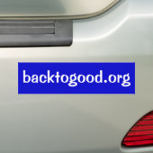 backtogood.org バンパーステッカー (車上)