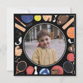 Backyardの子供の写真でゲームをカスタム開始 招待状 (裏面)